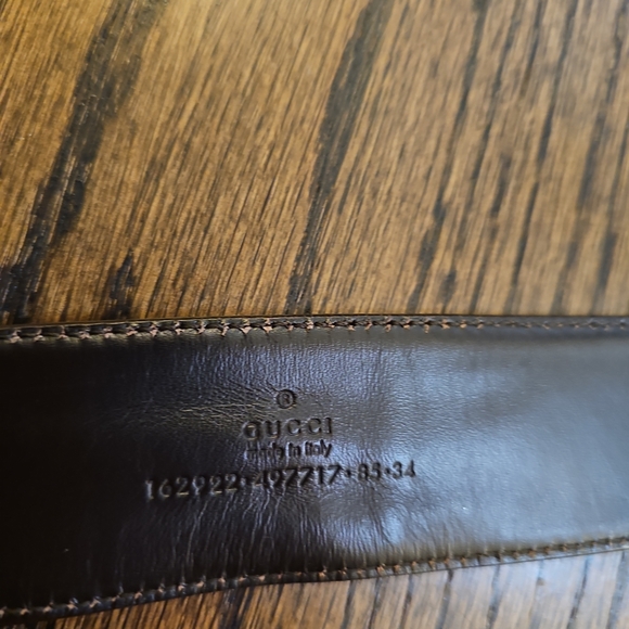 Gucci Women's Leather And Canvas Belt with Red and Green Stripes Vintage - Picture 11 of 11